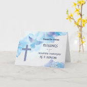 Carte Anniversaire de la diacre Bénédiction pourpre (Fleur jaune)