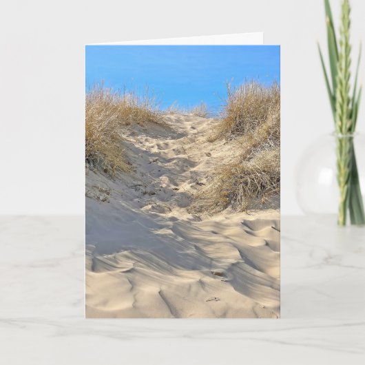 Carte Anniversaire de la dune de sable de plage (Devant)