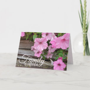 Carte Anniversaire de la famille Pink Petunias