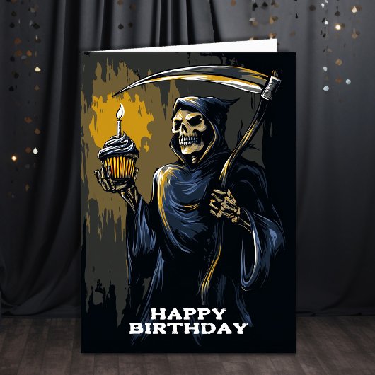 Carte Anniversaire de la Faucheuse
