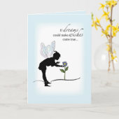 Carte Anniversaire de la Fée des Ombres (Fleur jaune)