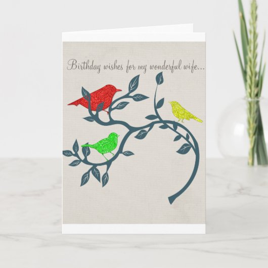 Carte Anniversaire de la femme (Devant)