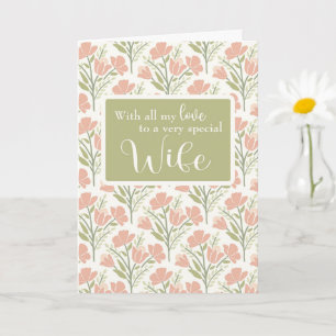 Carte Anniversaire De La Femme Avec Mon Amour Motif Fleu