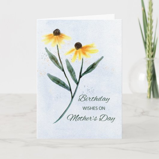 Carte Anniversaire de la Fête des mères Fleurs de cônes (Devant)