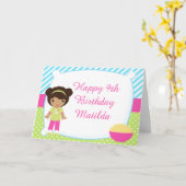 Carte Anniversaire de la fête du bois d'oeuvre afro-amér (Fleur jaune)