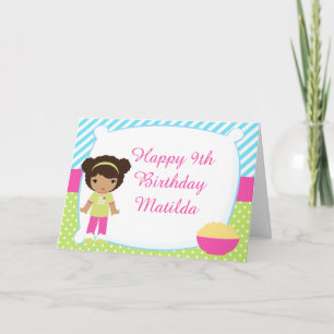 Carte Anniversaire de la fête du bois d'oeuvre afro-amér