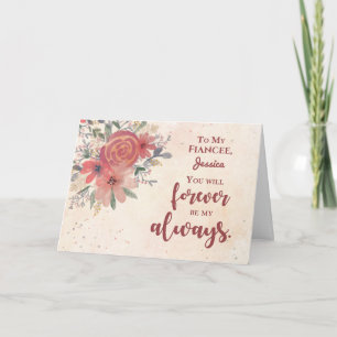 Carte Anniversaire de la Fiancée du nom et de la relatio