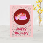Carte Anniversaire de la fille (Fleur jaune)