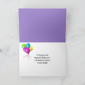 Carte Anniversaire de la fille Bouquet d'Iris (Intérieur)