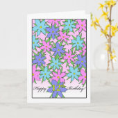 Carte Anniversaire de la fille de 12 ans, Fleurs Pastel (Fleur jaune)