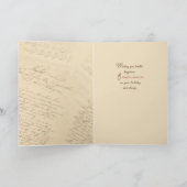 Carte Anniversaire de la Fille de framboise vintage (Intérieur)