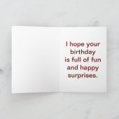 Carte Anniversaire de la fille de trois ans (Intérieur)