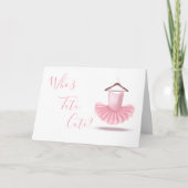 Carte Anniversaire de la fille rose Tutu Cute Ballerina (Devant)