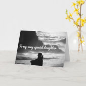 CARTE ANNIVERSAIRE DE LA FILLE SPÉCIALE (Fleur jaune)