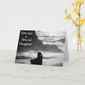 CARTE ANNIVERSAIRE DE LA FILLE SPÉCIALE (Fleur jaune)