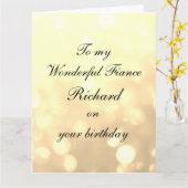 Carte Anniversaire de la finance personnalisée (Fleur jaune)