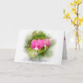 Carte Anniversaire de la fleur de coeur saignante (Fleur jaune)