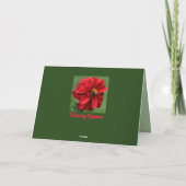 Carte Anniversaire de la floraison de Red Dahlia et Bumb (Dos)