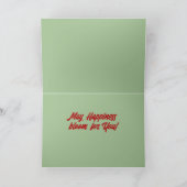 Carte Anniversaire de la floraison de Red Dahlia et Bumb (Intérieur)