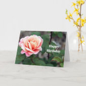 Carte Anniversaire de la floraison de rose (Fleur jaune)