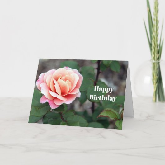 Carte Anniversaire de la floraison de rose (Devant)