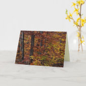 Carte Anniversaire de la forêt de hêtres (Fleur jaune)