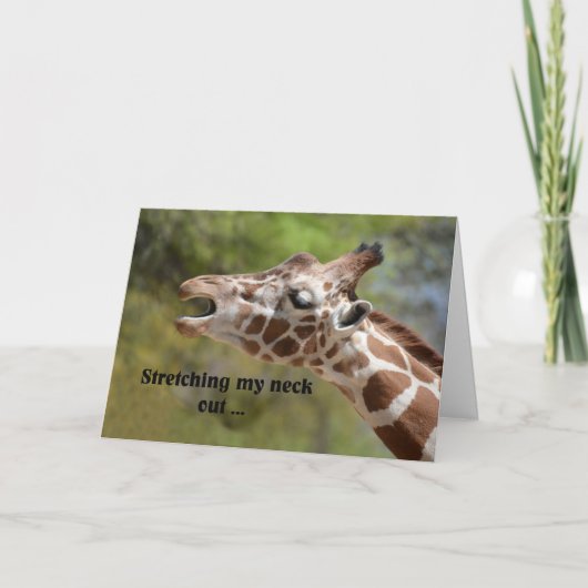 Carte Anniversaire de la Giraffe (Devant)