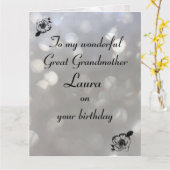 Carte Anniversaire de la grand-mère personnalisée (Fleur jaune)
