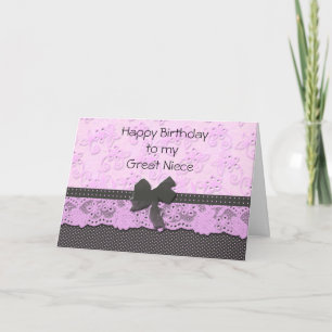 Carte anniversaire de la Grande Nièce