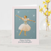 Carte Anniversaire de la grande-petite-fille avec danseu (Fleur jaune)