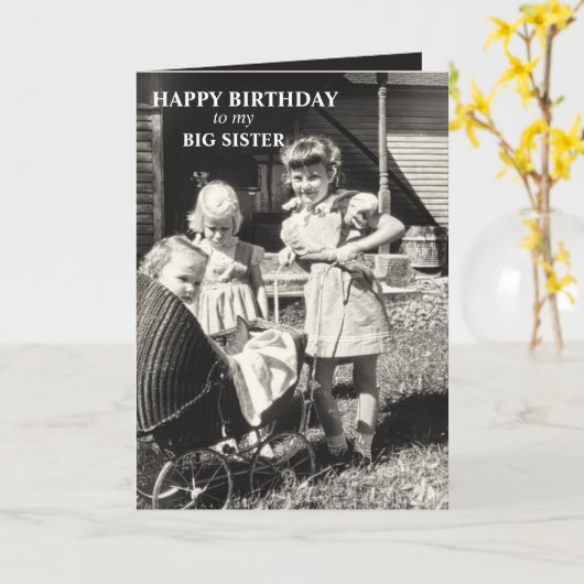 Carte Anniversaire de la Grande Soeur, Soeurs des frères (Fleur jaune)