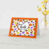 Carte Anniversaire de la Grande Tante Autumn Leaves Acor (Fleur jaune)