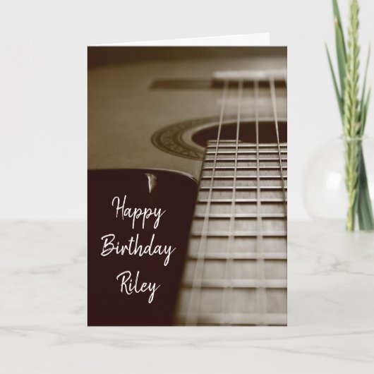 Carte Anniversaire de la Guitare (Devant)