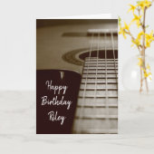 Carte Anniversaire de la Guitare (Fleur jaune)