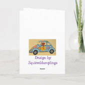 Carte Anniversaire de la hippie teckel (Dos)