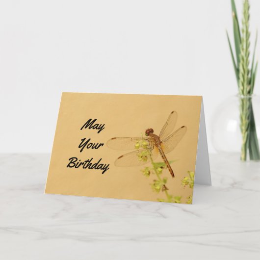 Carte Anniversaire de la libellule (Devant)
