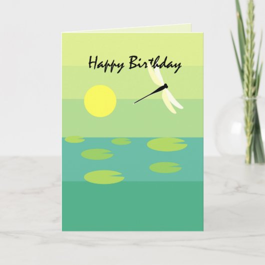 Carte Anniversaire de la libellule (Devant)