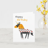 Carte Anniversaire de la licorne (Fleur jaune)