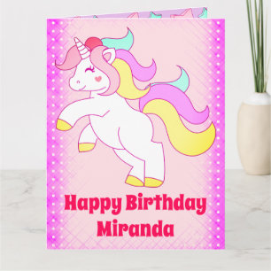 Carte Anniversaire de la licorne