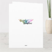 Carte Anniversaire de la licorne arc-en-ciel magique (Dos)