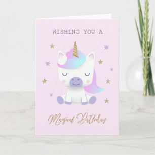 Carte Anniversaire de la licorne magique