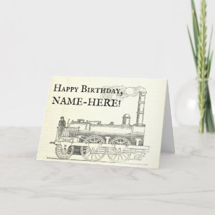 Carte Anniversaire de la locomotive