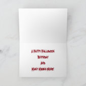 Carte Anniversaire de la Lune d'Halloween (Intérieur)