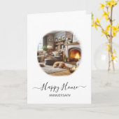 Carte Anniversaire de la maison immobilière CarteCosy Lo (Fleur jaune)