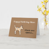 Carte Anniversaire de la maman du chien (Fleur jaune)