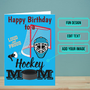 Carte Anniversaire de la maman du hockey