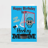 Carte Anniversaire de la maman du hockey (Devant)