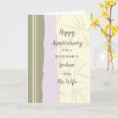 Carte Anniversaire de la Mariage moderne Godson et sa fe (Fleur jaune)
