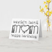 Carte Anniversaire de la meilleure maman du monde (Fleur jaune)