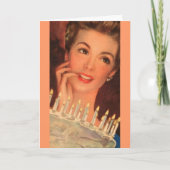 Carte Anniversaire de la ménagère rétro (Devant)